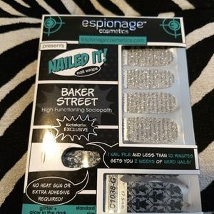 Espionage Cosmetic nerd nail wraps - Baker Street